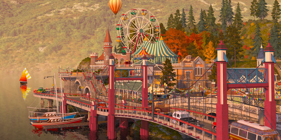 Festival Town 3D Screensaver